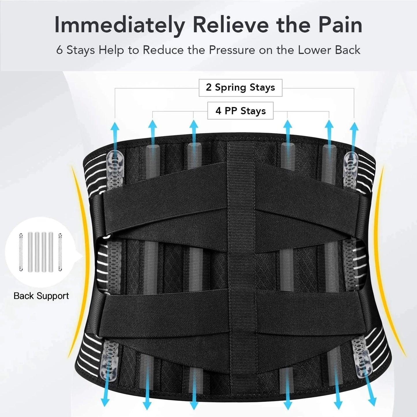 Medical Lumbar Support Belt - Orthopedic Waist Brace for Men and Women, Spine Decompression and Pain Relief Corset