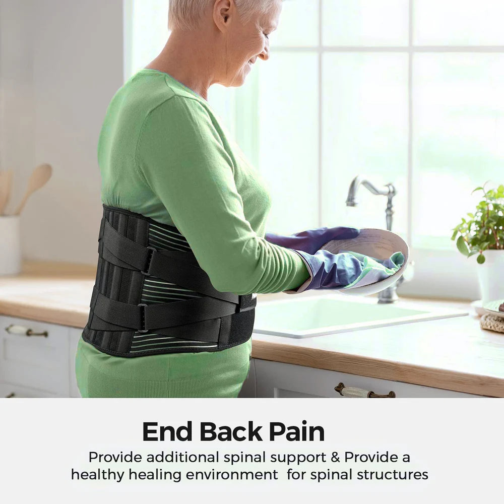 Breathable Lumbar Support Belt - Anti-Skid Back Brace for Men and Women, Lower Back Pain Relief