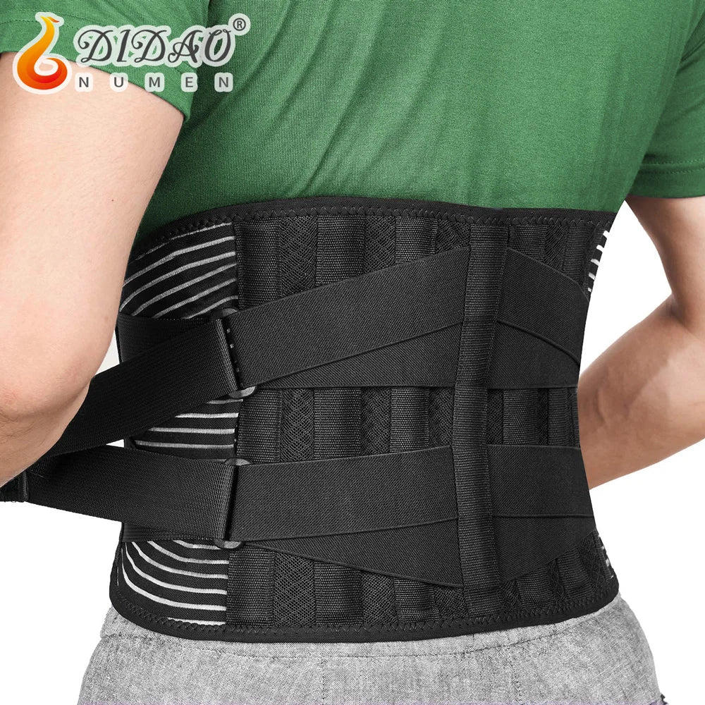 Breathable Lumbar Support Belt - Anti-Skid Back Brace for Men and Women, Lower Back Pain Relief